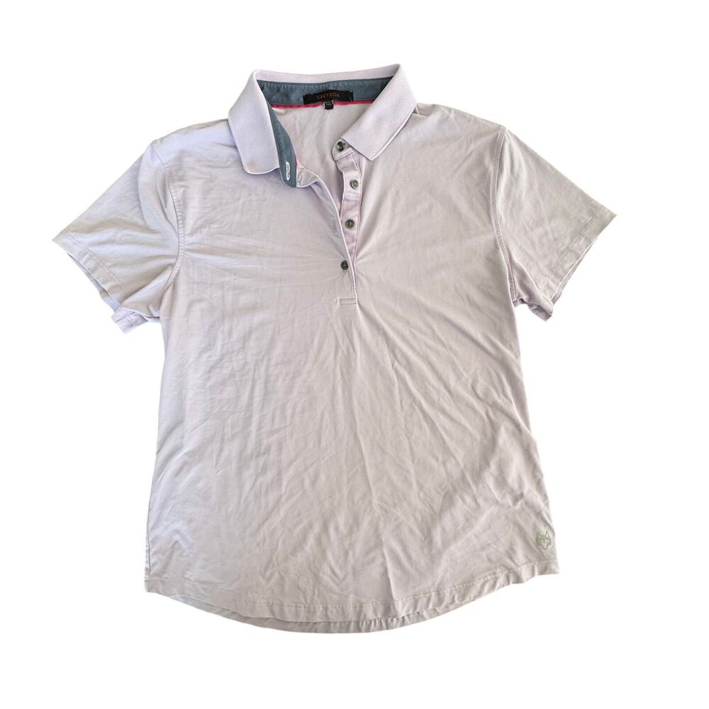 Greyson Women’s Short Sleeve Polo Shirt Large Lavender‎ Golf